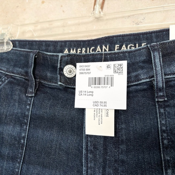 American Eagle Dreamy Drape Super High-Rise Baggy Wide Leg Jeans - Picture 2 of 4